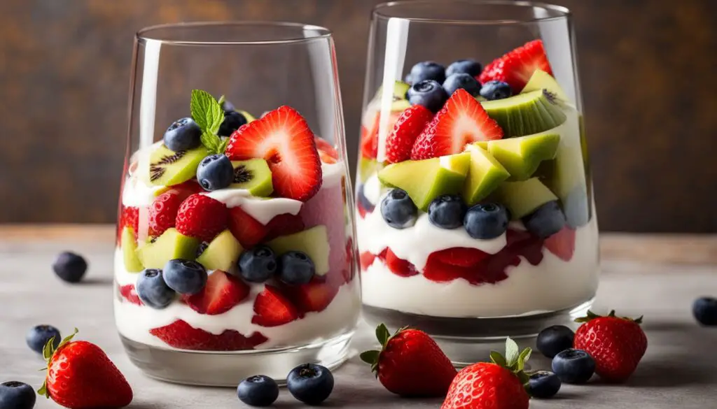 greek yogurt parfait with fresh fruits