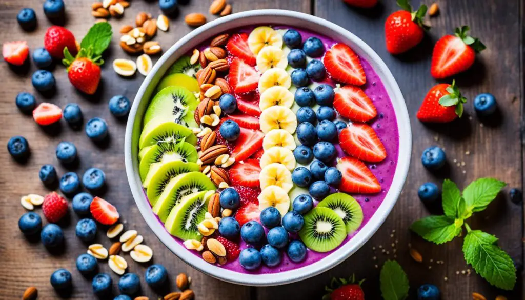 healthy breakfast smoothie bowl