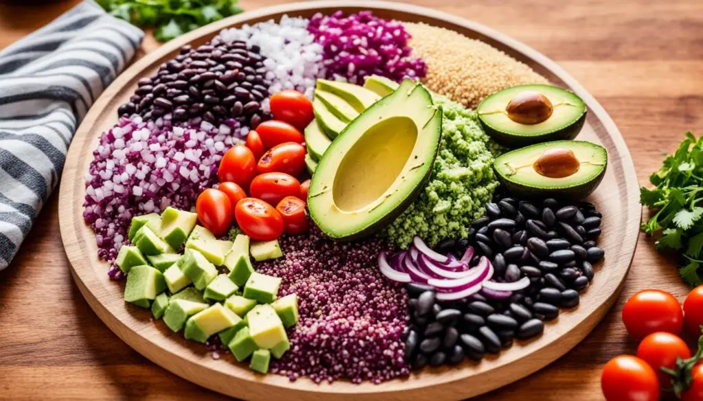 quinoa and black bean bowl ingredients