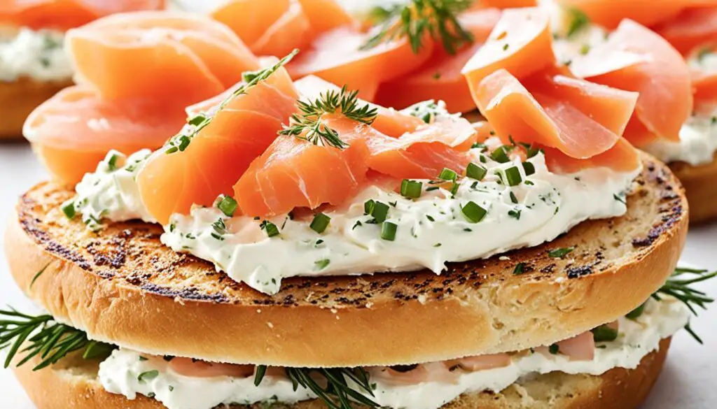 smoked salmon bagel