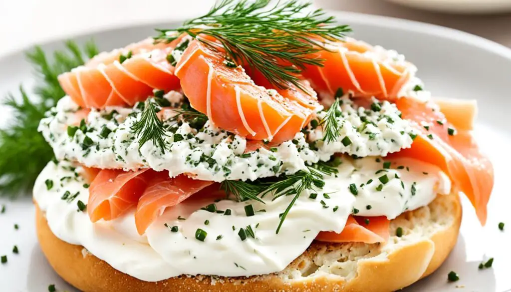 smoked salmon bagel